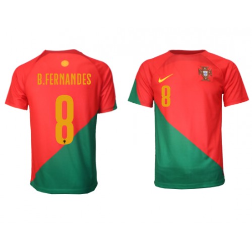 Fotballdrakt Herre Portugal Bruno Fernandes #8 Hjemmedrakt VM 2022 Kortermet